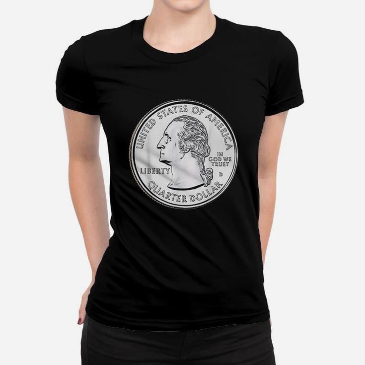 Usa Quarter Dollar 25 Cents America United States Women T-shirt