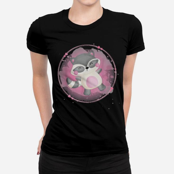 Valentine Love Cute Girls Racoon Tops Women T-shirt