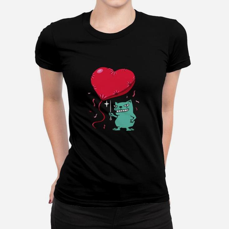 Valentines Day Heart Single Pet Owner Grumpy Women T-shirt