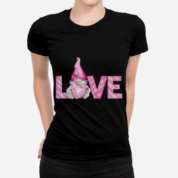 Valentine's Day Shirt Gnome Love Funny Gifts Women T-shirt