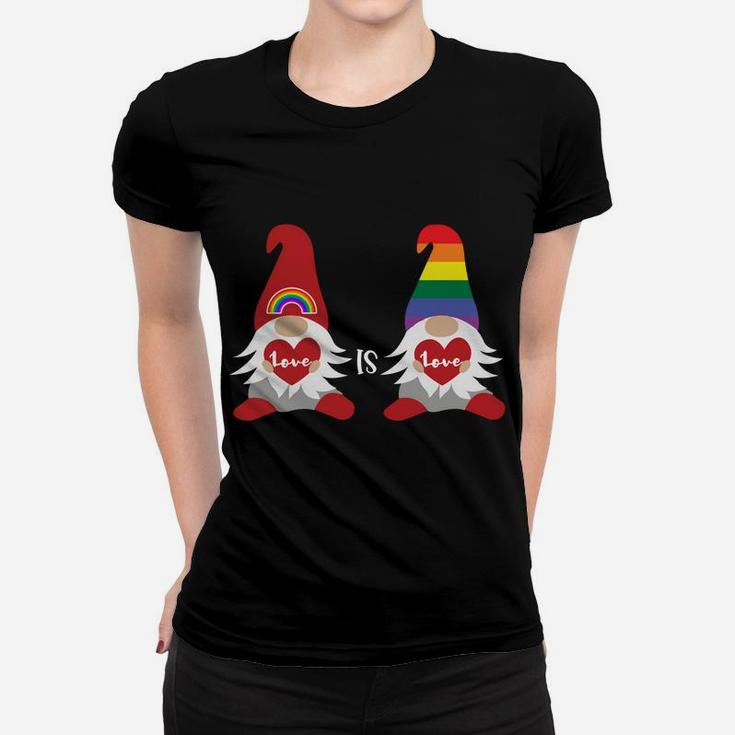 Valentine's Gay Pride Month Rainbow Gnome Gift Lgbqt Sweatshirt Women T-shirt