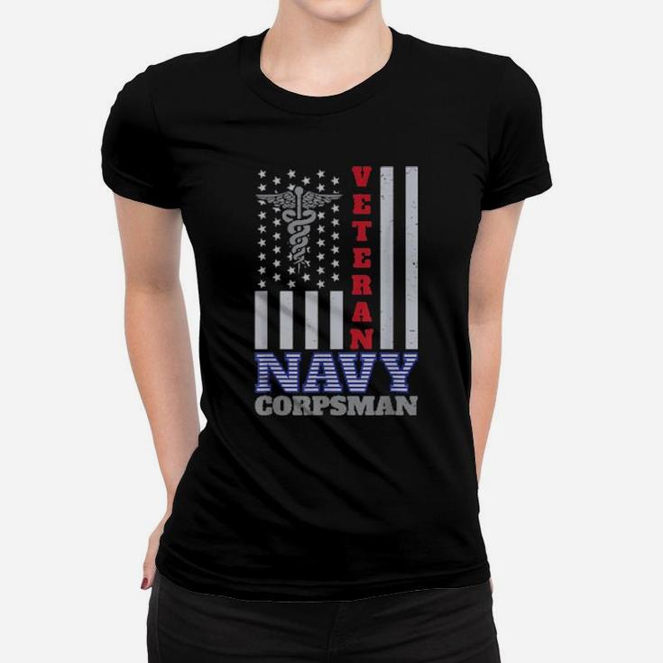 Veteran Navy Corpsman Patriotic Patriot 4Th Of July Women T-shirt