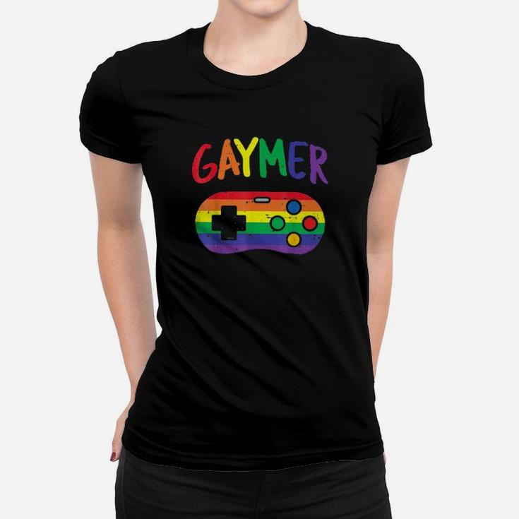 Video Game Controller Funny Lgbt Pride Gay Gamer Women T-shirt
