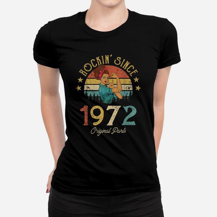 Vintage 1972 Rockin Sine 49Th Birthday Women 49 Years Old Women T-shirt