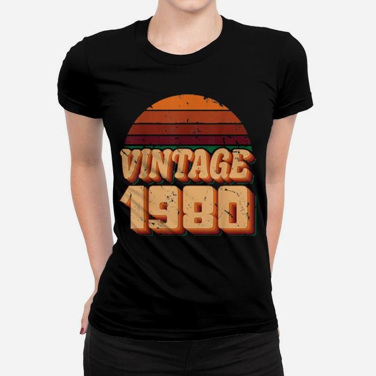 Vintage 1980, 40Th Birthday,, 40 Years Old Women T-shirt