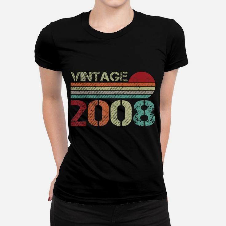 Vintage 2008 Funny 13 Years Old Boys And Girls 13Th Birthday Women T-shirt