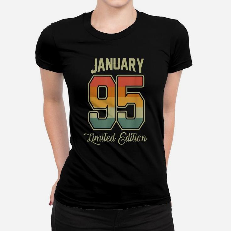 Vintage 25Th Birthday Gift January 1995 Sports Jersey Women T-shirt