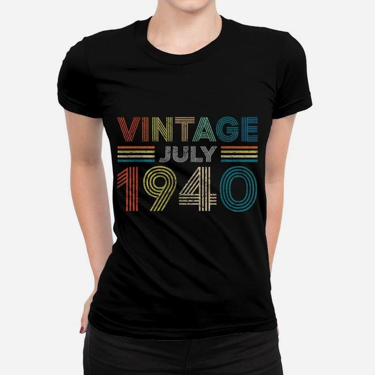 Vintage Born In July 1940 Man Myth Legend 80 Years Old Women T-shirt