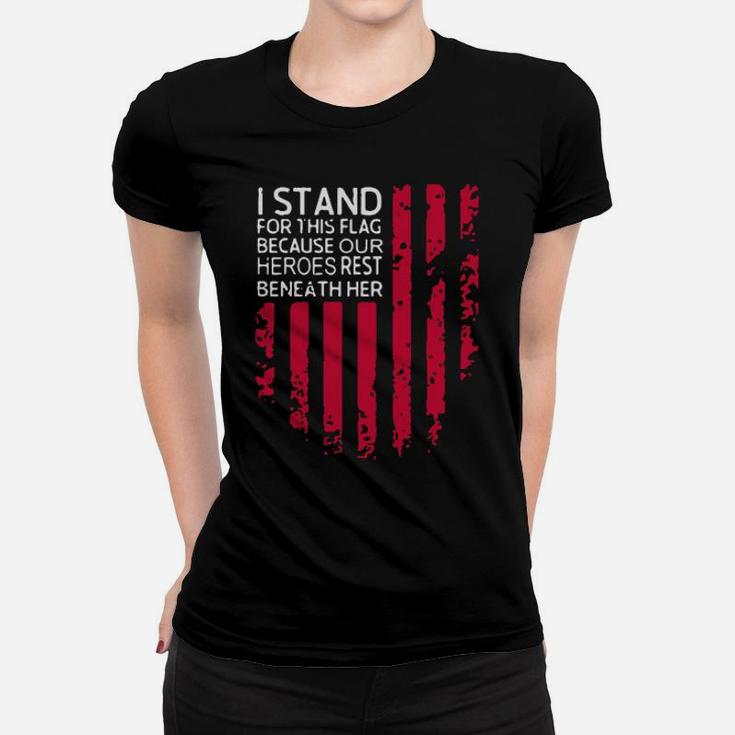 Vintage I Stand For This Flag Women T-shirt