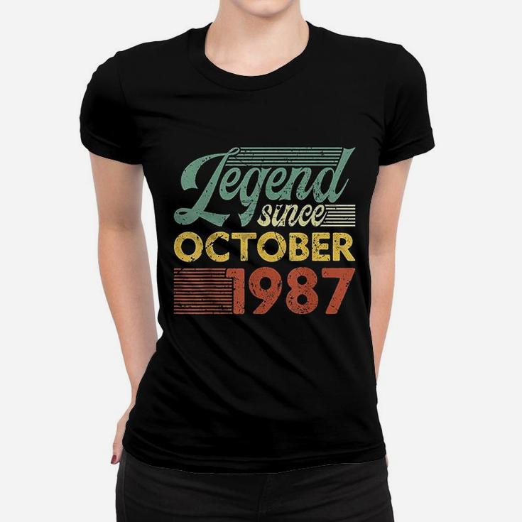 Vintage Legend Since October 1987 Birthday Women T-shirt