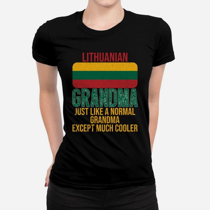 Vintage Lithuanian Grandma Lithuania Flag For Mother's Day Women T-shirt