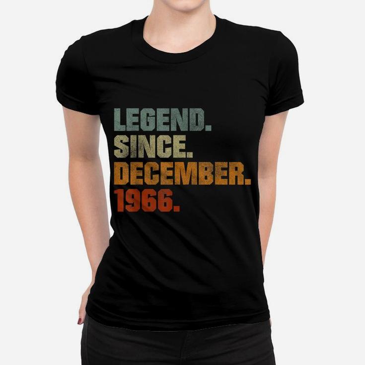 Vintage Men Women 55Th Birthday Legend Since December 1966 Women T-shirt