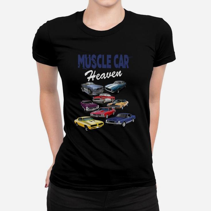 Vintage Muscle Cars Sweatshirt Classic Old Retro Hot Rod Car Women T-shirt