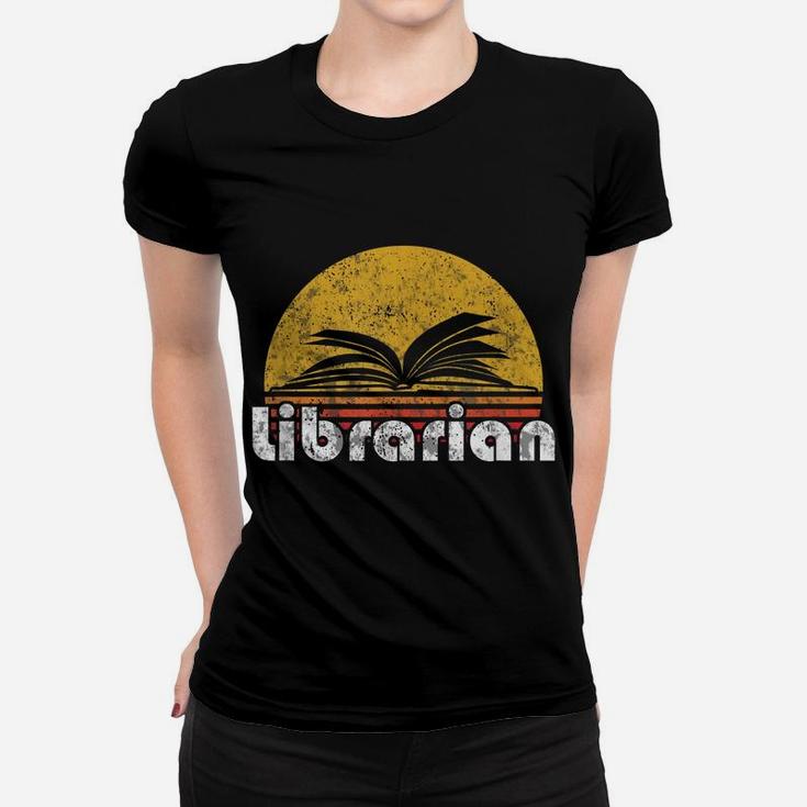 Vintage Reading Book Shirt Librarian Retro Sunset Gift Women T-shirt