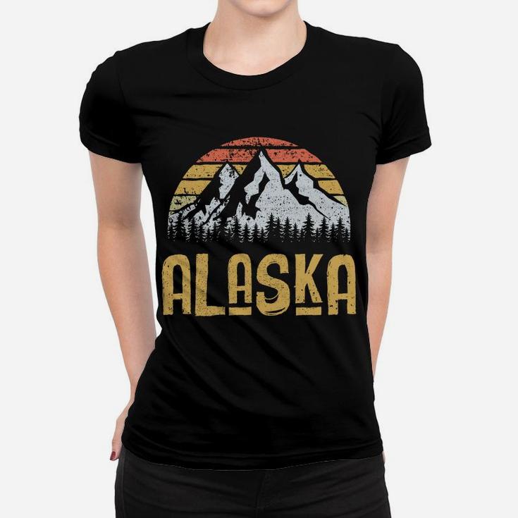 Vintage Retro Alaska US Mountains Glacier Hoodie Women T-shirt