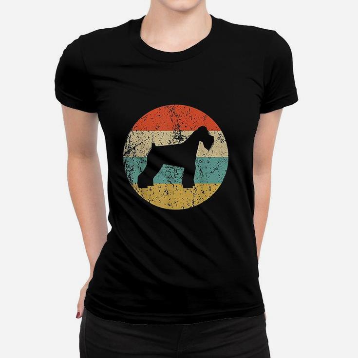 Vintage Retro Schnauzer Dog Women T-shirt