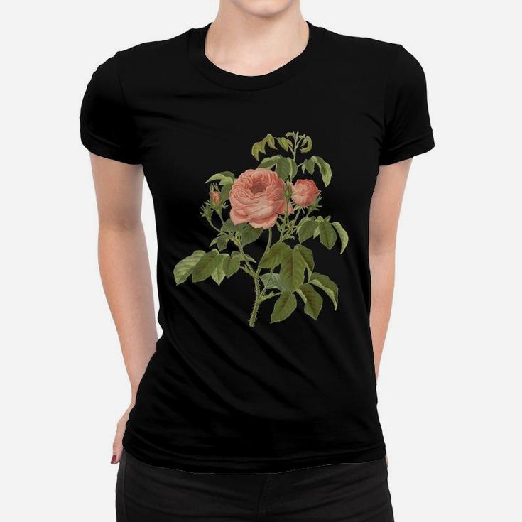 Vintage Rose Aesthetic Botanical Floral Flower Women Flowers Women T-shirt