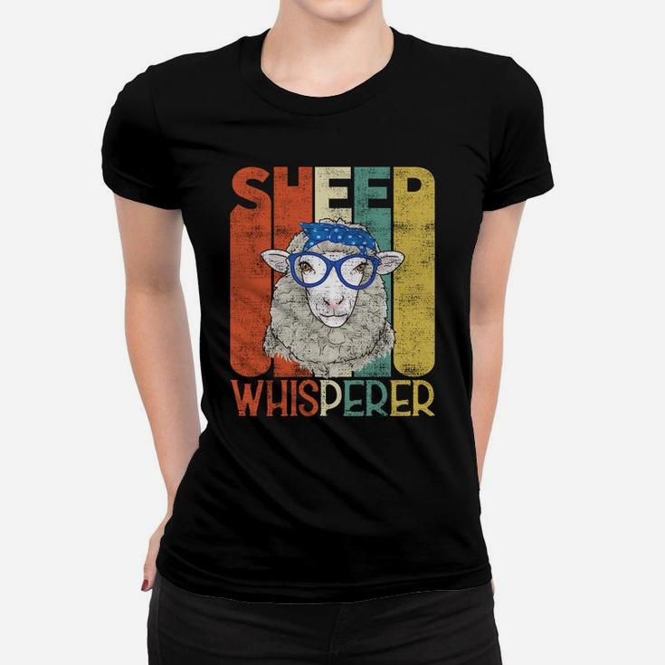 Vintage Sheep Farmer Retro Sheep Whisperer Sweatshirt Women T-shirt