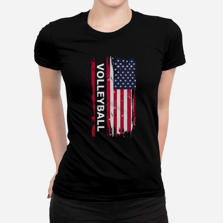 Volleyball Usa Patriotic, Volleyball Players And Coach Gift Women T-shirt