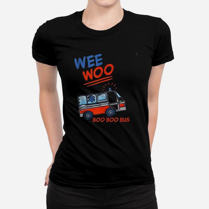 Wee Woo Boo Boo Bus Ambulance Funny Women T-shirt