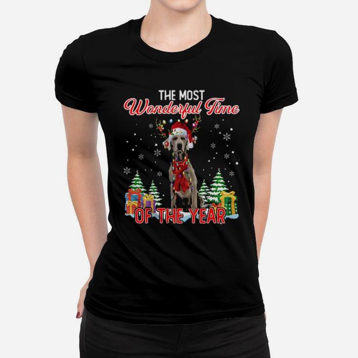 Weimaraner  The Most Wonderful Time Of The Year Women T-shirt