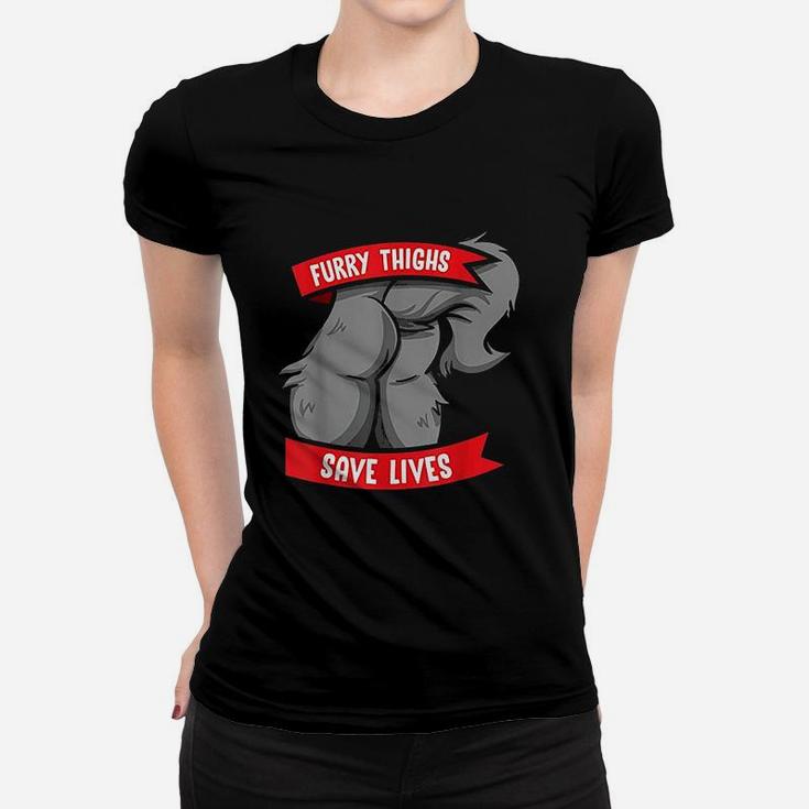 Wolf Furry Thighs Save Lives Women T-shirt