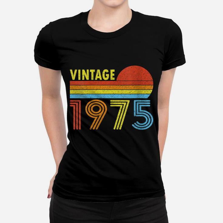 Womens 1975 Vintage 1975 Sunset Gift For Men Women Born Made 1975 Women T-shirt