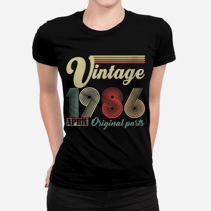 Womens 35 Years Old - Made In April 1986 - Vintage 35Th Birthday Women T-shirt