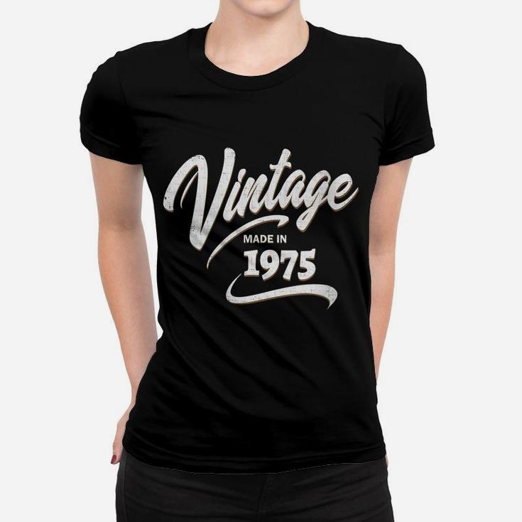Womens 45Th Birthday Gift Vintage Made In 1975 For Men Women Women T-shirt