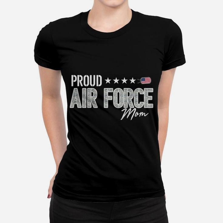 Womens Abu Proud Air Force Mom For Mothers Of Airmen Raglan Baseball Tee Women T-shirt