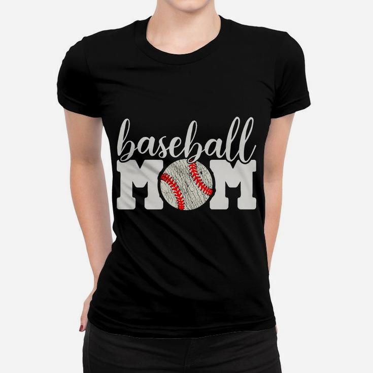 Womens Baseball Mom Shirt Gift - Cheering Mother Of Boys Outfit Women T-shirt