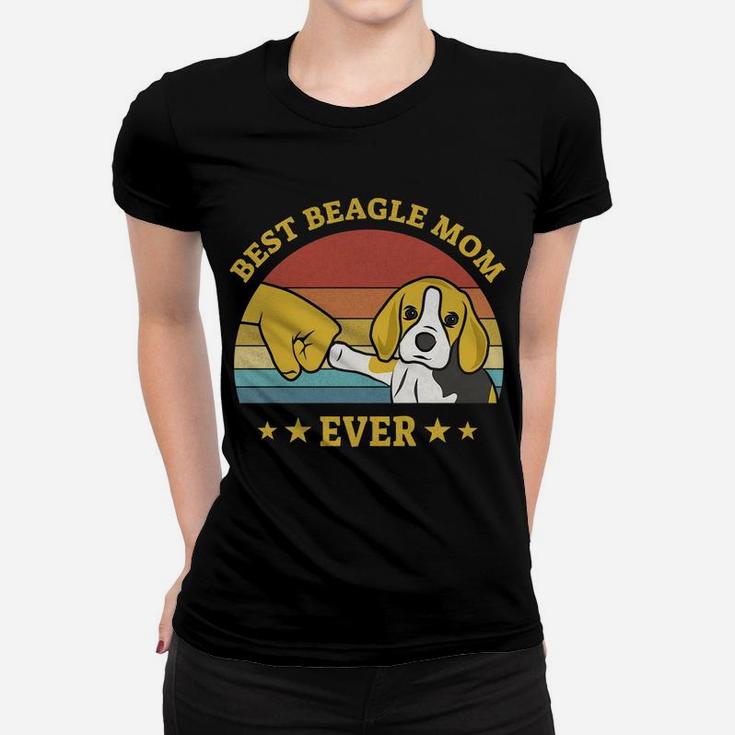 Womens Best Beagle Mom Ever Proud Vintage Beagle Gifts Puppy Lover Women T-shirt