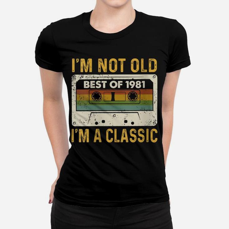 Womens Best Of 1981 Cassette Tape 41 Year Old 41St Birthday Gifts Women T-shirt