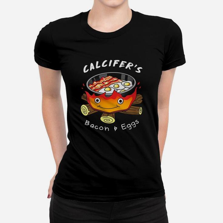 Womens Calcifer's Bacon And Egg Cook - Food Lover T Shirt Women T-shirt