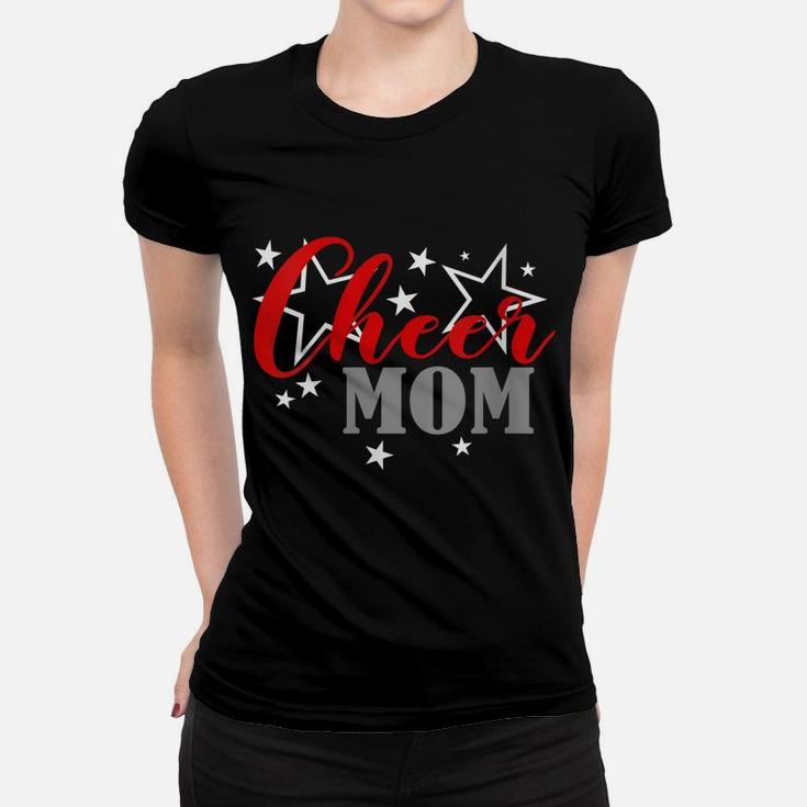 Womens Cheerleader Proud Cheer Mom Pride Sports Supporter Women T-shirt