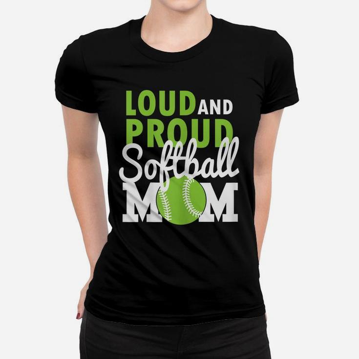 Womens Loud And Proud Softball Mom Shirts For Womens Gifts Tshirt Women T-shirt