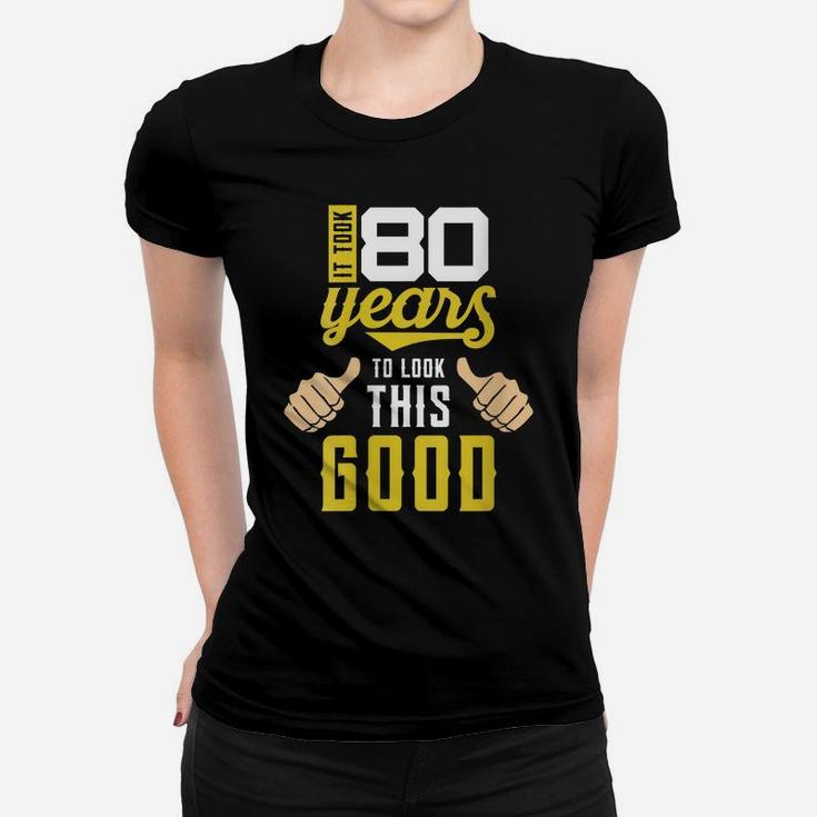 Womens Made In 1939 Vintage 80Th Birthday Funny Joke Design Women T-shirt