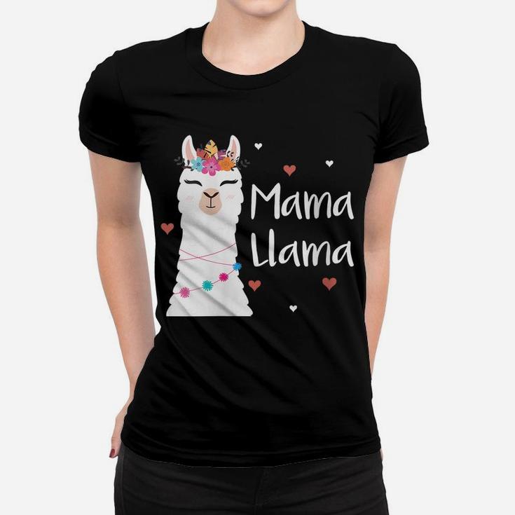 Womens Mama Llama Cute Llamas Mom Womens Mothers Day Gift Women T-shirt