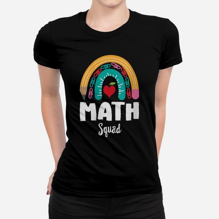 Womens Math Squad, Funny Boho Rainbow For Teachers Women T-shirt