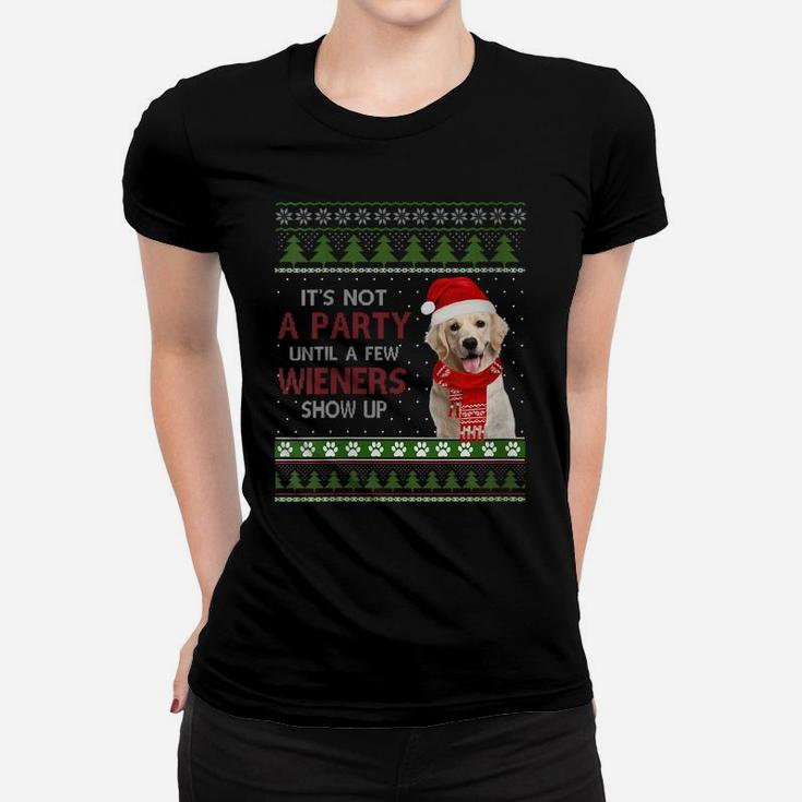 Womens Merry Weiner Christmas Dog Xmas Women T-shirt