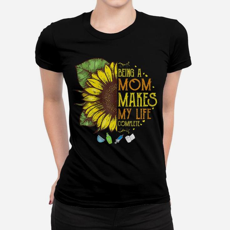 Womens Mothers Day New Mom Shirt Plus Size Floral Flower Graphic Women T-shirt