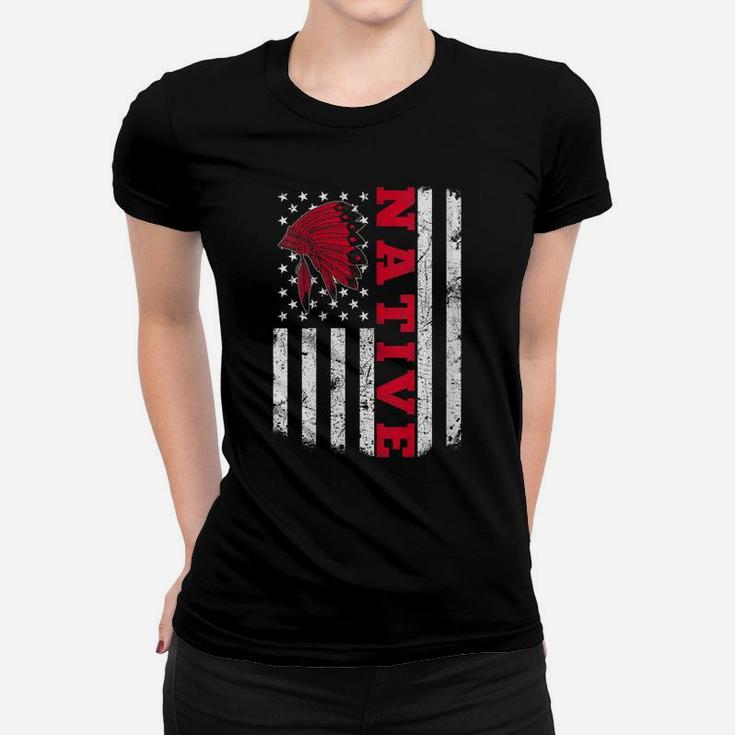 Womens Native American Flag For Native Americans Women T-shirt