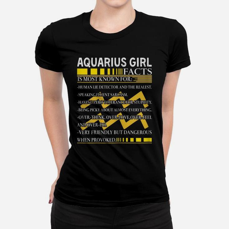 Womens Nn Aquarius Girl Facts Birthday Gift February January Girl Women T-shirt