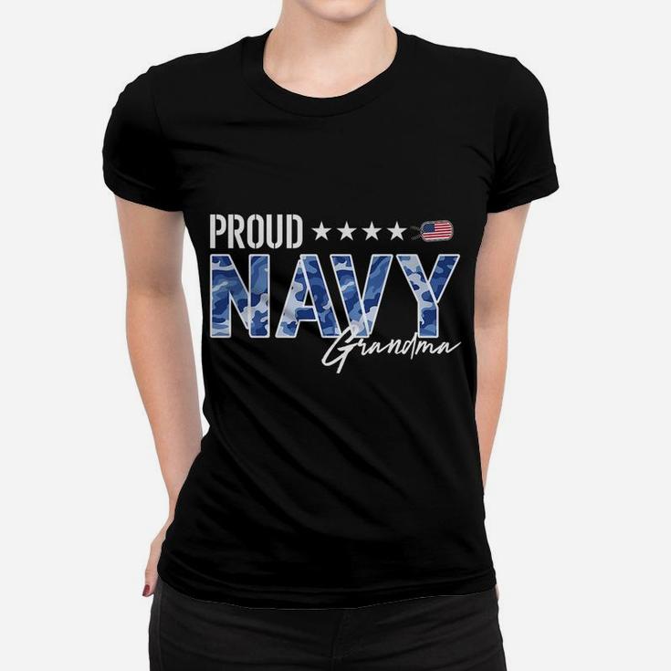 Womens Nwu Proud Navy Grandma For Grandmothers Of Sailors Women T-shirt