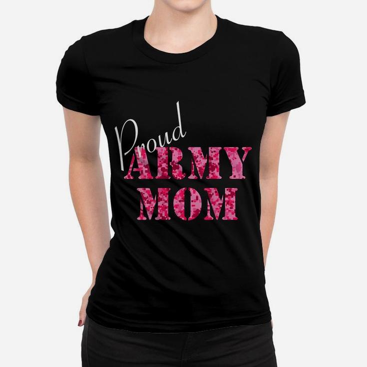 Womens Pink Digital Camo Shirt, Proud Army Mom Women T-shirt