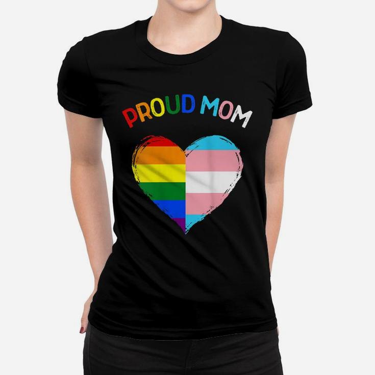 Womens Proud Ally Lgbtq Transgender Proud Mom | Proud Trans Mom Women T-shirt
