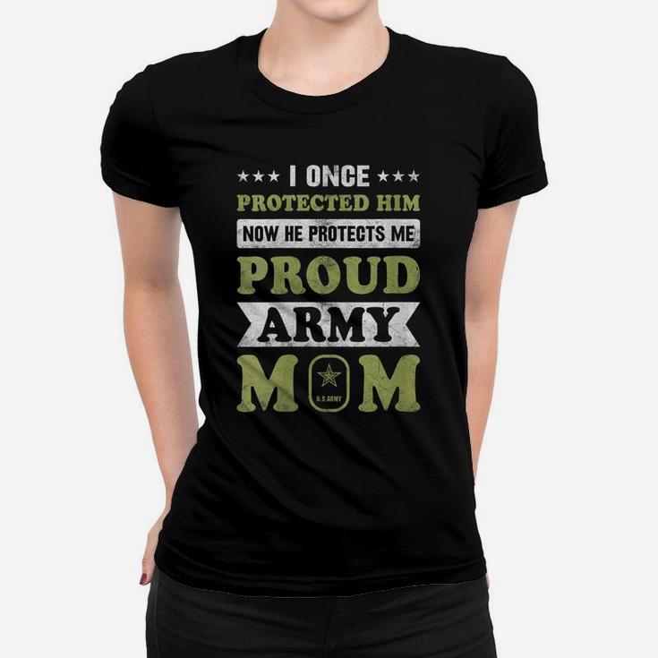 Womens Proud Army Mom Military Soldier Mama Cute Mothers Day Women T-shirt
