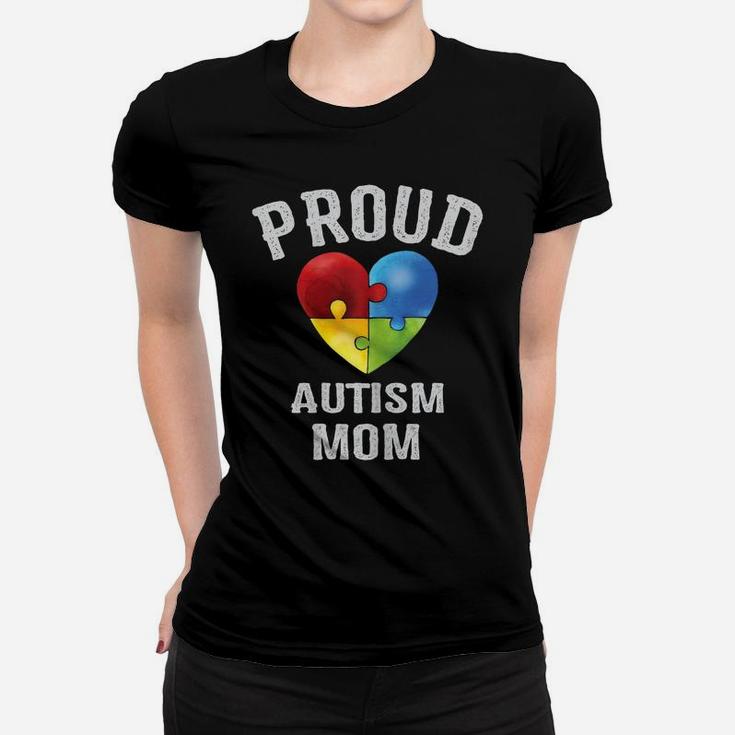 Womens Proud Autism Mom Mommy Autism Awareness Family Matching Women T-shirt