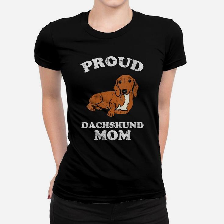 Womens Proud Dachshund Mom Weiner Sausage Dog Animal Pet Women Gift Women T-shirt