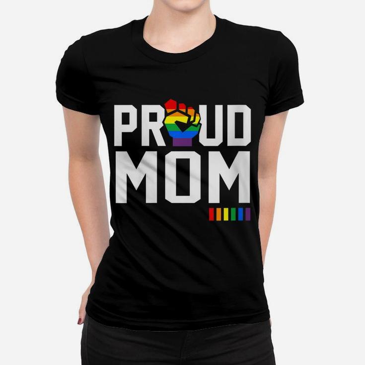 Womens Proud Mom Gay Pride Month Lgbt Women T-shirt